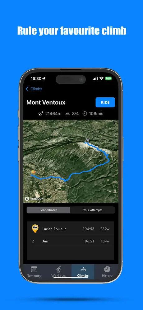 Rule your favourite climb